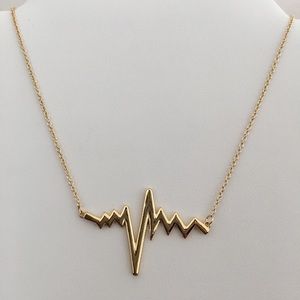 Sterling Silver Necklace Heartbeat 925